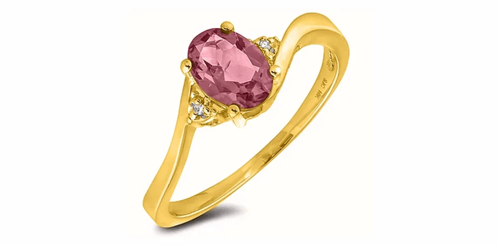 January Birthstone 0.02TW Diamond 10K Gold Ring