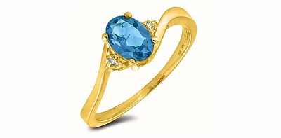 December Birthstone 0.02TW Diamond 10K Gold Ring