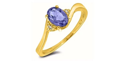 September Birthstone 0.02TW Diamond 10K Gold Ring