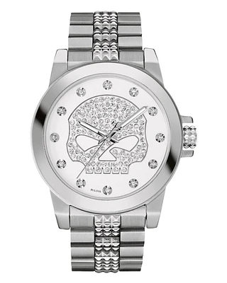 Bulova Harley-Davidson Women's Crystal Willie G. Skull 76L176