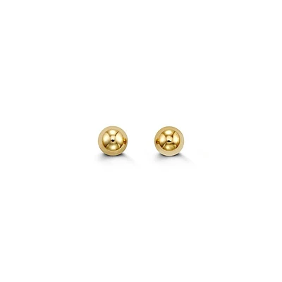 4mm Ball Studs in 14K Yellow Gold