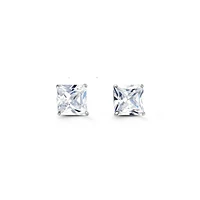 6mm 14k Gold Square CZ Studs