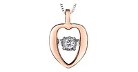 10K Rose & White Gold Pulse-Dancing Diamond (0.02 ct. T.W.)  Necklace