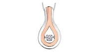 Sterling Silver & 10k Rose Gold Canadian Pulse Diamond (0.07 ct T.W.) Necklace