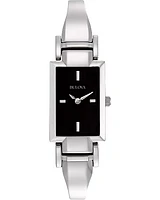 Bulova Classic Women's Black Dial Rectangular Watch 96L138