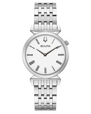 Bulova Regatta Silver-tone White Dial Stainless Steel Classic Watch 96L275