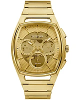 Bulova Quartz Men's Curv Chronograph Watch Gold Tone 97A160