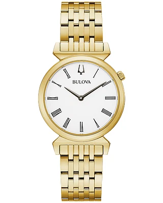 Bulova Regatta Quartz Gold-Tone Ladies Quartz Watch 97L161