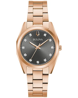 Bulova Surveyor Ladies Diamonds Watch 97P156