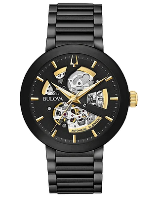 Bulova Futuro Men's Automatic Gold Accent Skeleton Watch 98A203