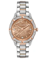 Bulova Sutton Women's Rose Gold Bronze Dial Watch 98R264