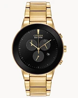 Citizen Eco-Drive Axiom Gold-tone Black dial Watch (Model AT2242-55E)