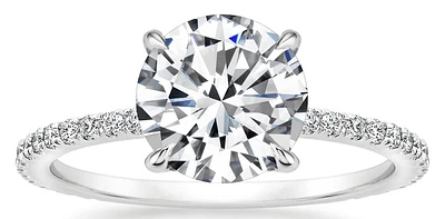 0.62 ct T.W.-18K White Gold Round Diamond Engagement