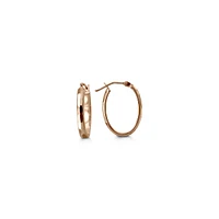 Offset Rose Gold Hoops