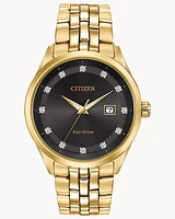 Citizen Eco-Drive Corso Gold-Tone Diamond Accents Watch (Model BM7252-51G)