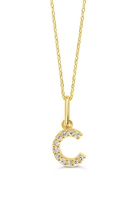 0.05 ct T.W. Diamonds "C" Initial Pendant in 10K Gold