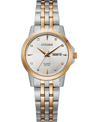 Citizen Quartz Strap Watch with Two-Tone Dial (Model EQ0605-53A)