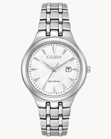 Citizen Eco-Drive Corso Silver-Tone Strap Watch (Model EW2490-55A)