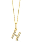 0.05 ct T.W. Diamonds "H" Initial Pendant in 10K Gold