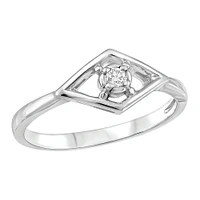 0.04 ct T.W. Symmetrical White Gold Ladies Ring