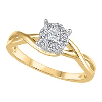 0.14 ct T.W. Infinity Halo 10K Gold Ladies Ring