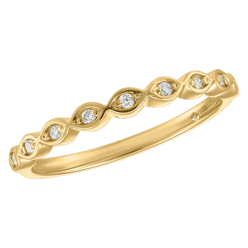 0.10 ct T.W. Fancy Yellow Gold Ladies Band