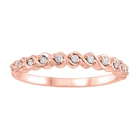 0.09 ct T.W. Diamond Braided Rose Gold Band