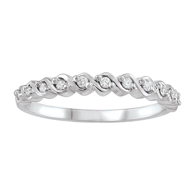 0.09 ct T.W. Diamond Braided Gold Band