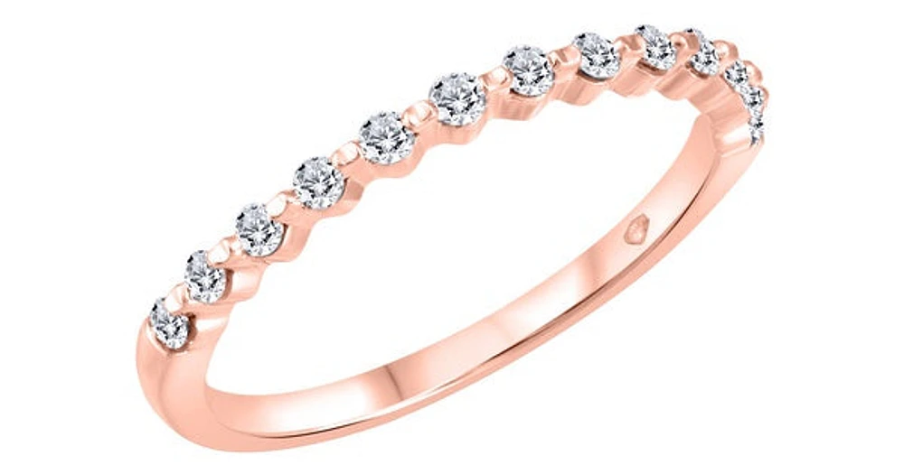 0.25 ct T.W Station Rose Gold Band