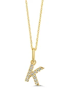 0.05 ct T.W. Diamonds "K" Initial Pendant in 10K Gold