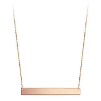 10K Rose Gold Plaque Plate Engravable Necklace (Model BEL-3406)