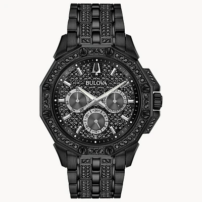 Bulova Octava Black Crystal Accent Chronograph Watch