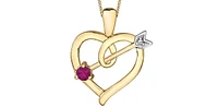 Ruby Cupid Yellow Gold Pendant