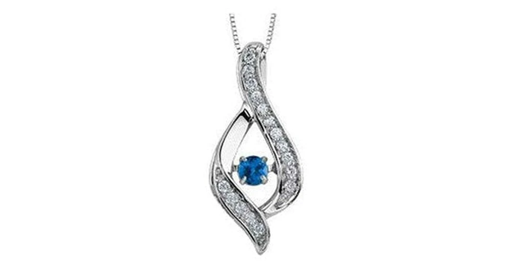 0.14ct T.W. Pulse Diamond 10k White Gold Pendant