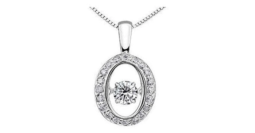 0.33 ct. T.W. Pulse Diamonds White Gold Open Cirlce Pendant