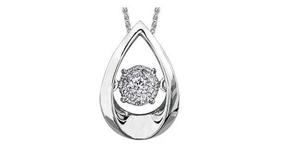 0.27 ct. T.W. Pulse Diamond White Gold Droplet Pendant