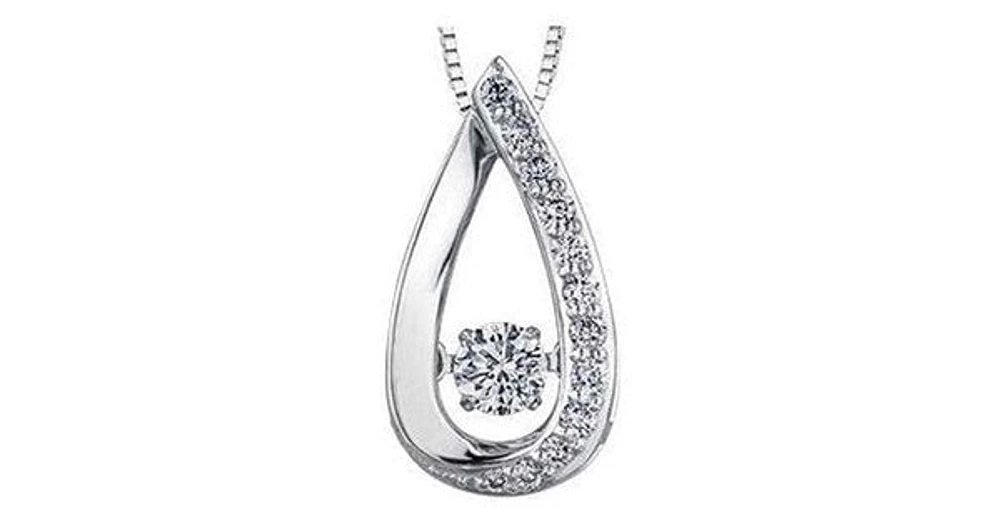 0.30 ct. T.W. Pulse Diamonds White Gold Pear Shaped Pendant