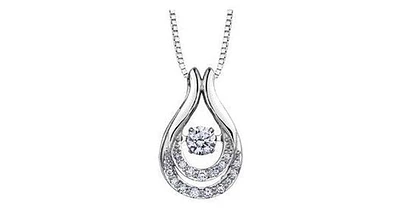 0.30 ct. T.W. Pulse Diamond White Gold Pear Shaped Pendant