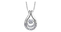 0.30 ct. T.W. Pulse Diamond White Gold Pear Shaped Pendant