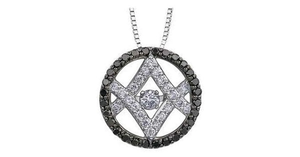 0.30 ct. T.W. Pulse Diamonds White Gold Masonic Pendant