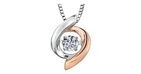 0.18ct T.W Pulse Diamond Rose Gold Intertwined Pendant