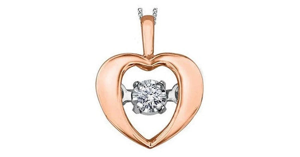 0.02 ct. T.W. Pulse Diamonds Two Tone Gold Apple of My Eye Pendant