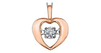 0.02 ct. T.W. Pulse Diamonds Two Tone Gold Apple of My Eye Pendant