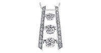 Pulse Diamond Three Stones White Gold Altervatives Journey Ladder Pendant