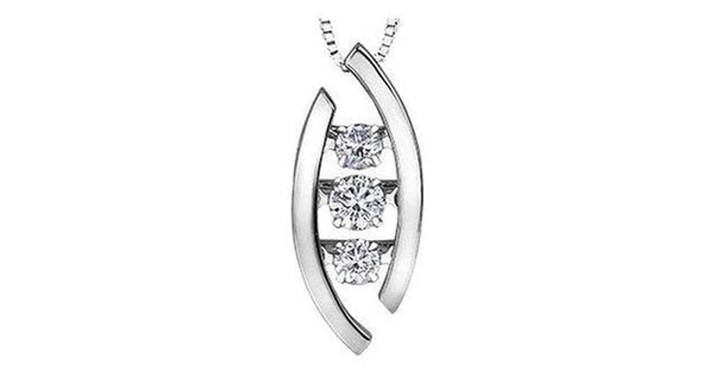 0.30ct. T.W. Pulse Diamonds White Gold Teardrop Pendant