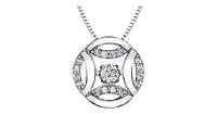 0.15 ct. T.W. Pulse Diamonds White Gold Circle Pendant