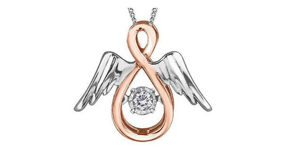 0.05ct T.W. Pulse Diamond 10k rose & White Gold Pendant