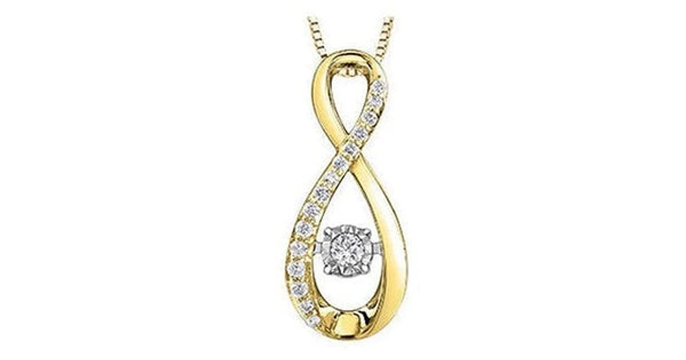 0.10ct T.W. Pulse Diamond 10k Yellow Gold Pendant