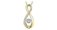 0.10ct T.W. Pulse Diamond 10k Yellow Gold Pendant