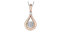 0.10ct T.W. Pulse Diamond 10k Rose Gold Dancing Pendant